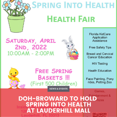 DOH-Broward to Hold Spring Into Health at Lauderhill Mall